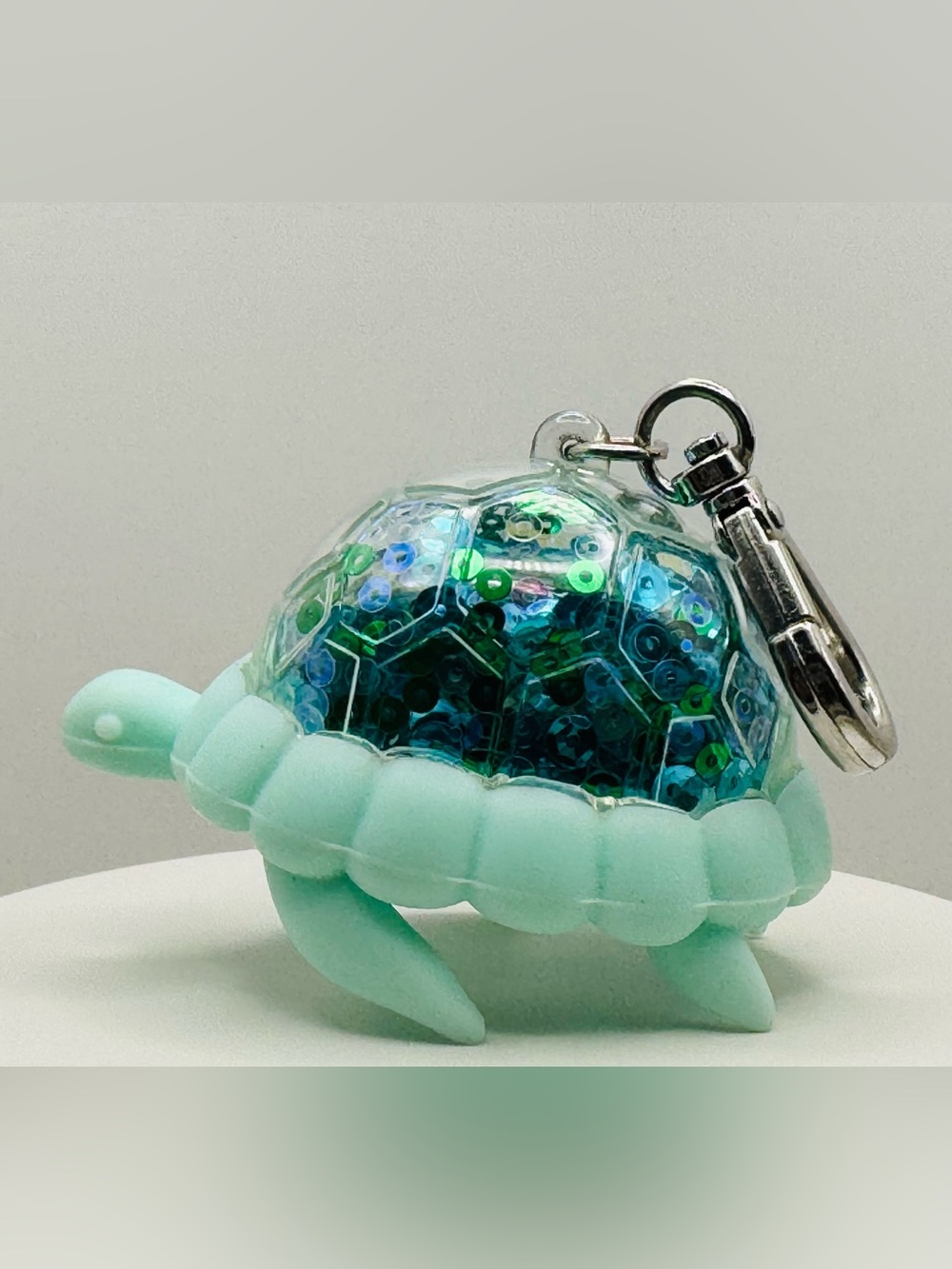Bath & Body Works Turtle Pocketbac Holder with Blue-Green Sequin Shell